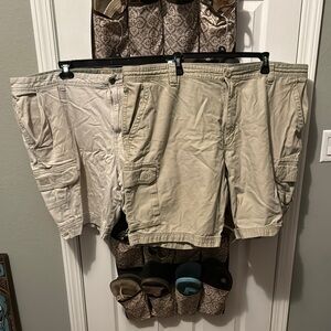 2 pairs of Men's Tan Cargo Shorts